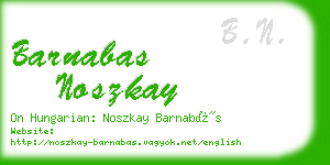 barnabas noszkay business card